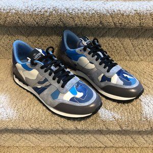 Valentino Garavani Rockrunner Men's Sneaker Blue Camo